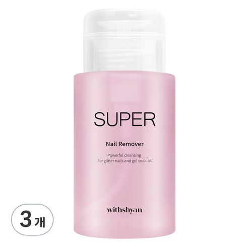 위드샨 대용량 펌프형 슈퍼 네일 리무버, 200ml, 3개
