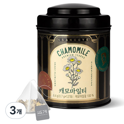 쌍계명차 티 마스터 캔 캐모마일티, 700mg, 12개입, 3개