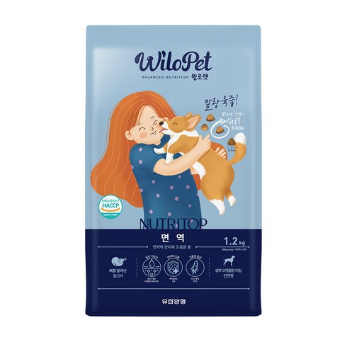 윌로펫 전연령 강아지 뉴트리탑 소프트 기능성 사료, 닭, 1.2kg, 1개