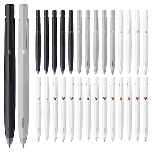 블렌 젤잉크펜 5종 세트 0.5mm, 블랙 + 그레이 + 화이트, 6세트