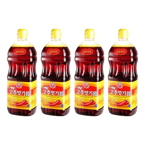 오뚜기옛날 고추맛기름, 1.5L, 4개