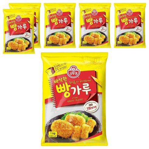 오뚜기 바삭한 빵가루, 1kg, 6개