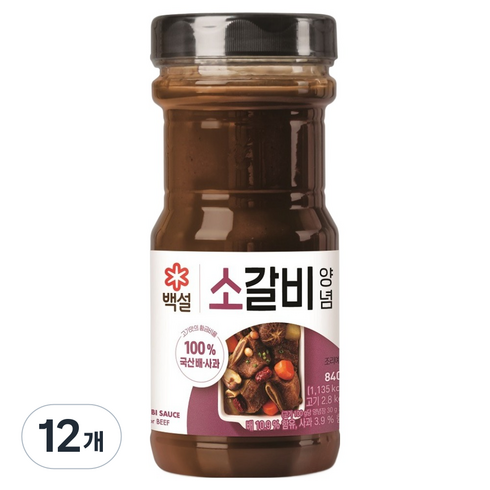 백설 소갈비 양념, 840g, 12개