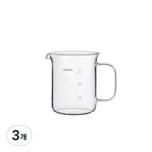 하리오 크래프트 비커서버 BV-300, 단품, 300ml, 3개
