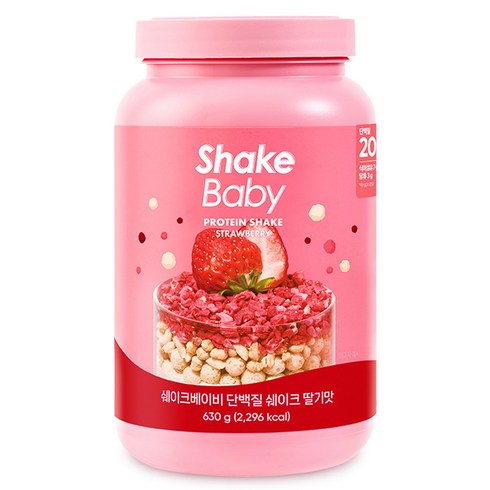 쉐이크베이비 락토컷 단백질 쉐이크 딸기맛, 630g, 1개