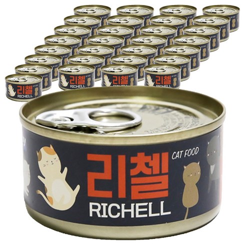 테비토퍼 고양이 리첼 캔, 참치, 80g, 72개