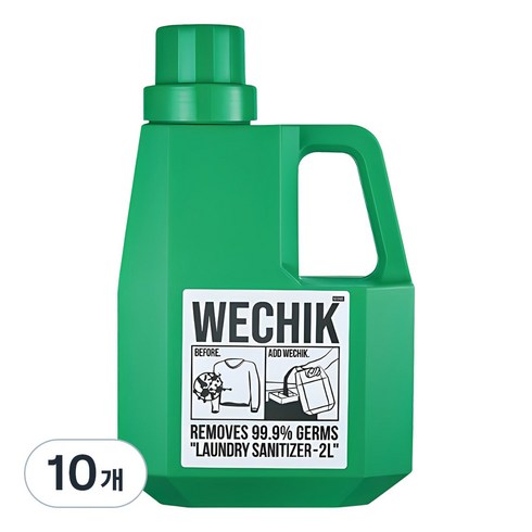 위칙 소독 섬유유연제 본품, 2L, 10개