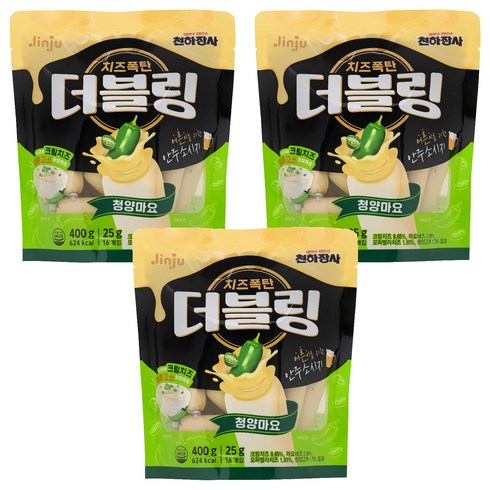 더블링 청양마요 간식 소시지, 400g, 3개