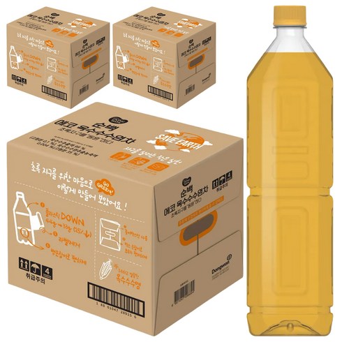 동원 순백 에코 옥수수 수염차 무라벨, 1.5L, 36개