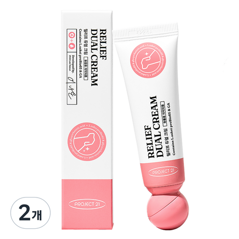 프로젝트21 반려동물 릴리프 듀얼 크림, 25g, 2개
