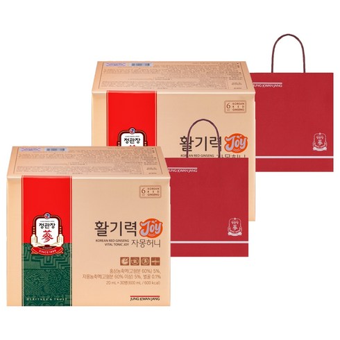 정관장 정품 활기력 JOY + 쇼핑백, 20ml, 60개
