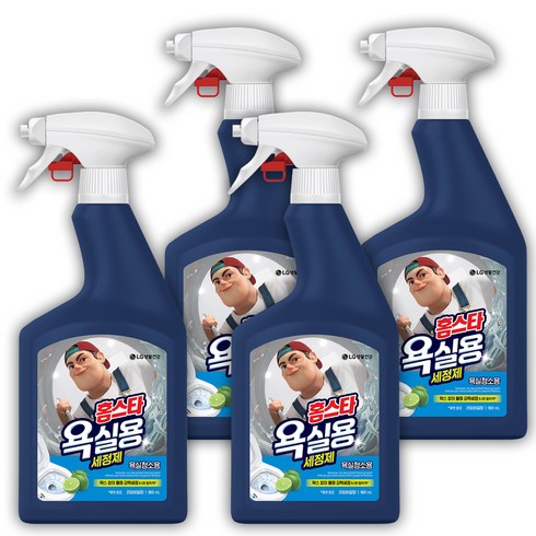 엘지 홈스타 욕실용 세정제 라임바질향, 900ml, 4개
