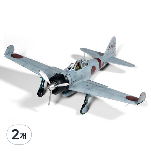 아카데미과학 1 / 48 A6M2b 제로 파이터 21형 미드웨이 해전 80주년 기념 프라모델, 2개