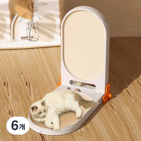 딩동펫 고양이 멀티 수평수직 스크래쳐, 화이트, 6개
