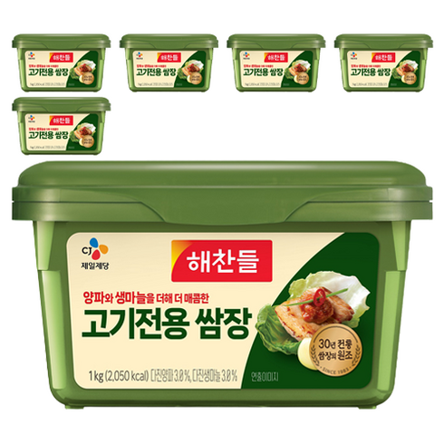 해찬들 고기 전용 쌈장, 1kg, 6개