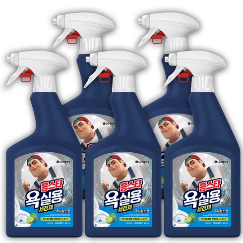 홈스타 욕실용 세정제 라임바질향, 900ml, 5개