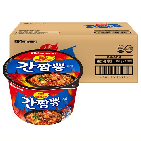 삼양 간짬뽕 큰컵 105g, 16개