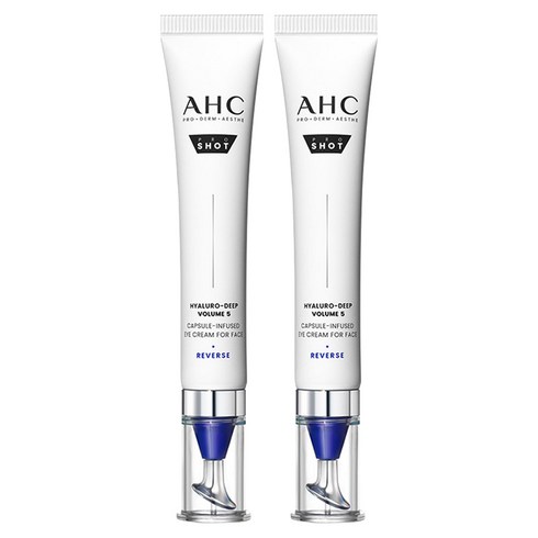 AHC 프로 샷 히알루로 딥 볼륨 5 캡슐 인퓨즈드 아이크림 포 페이스, 30ml, 2개
