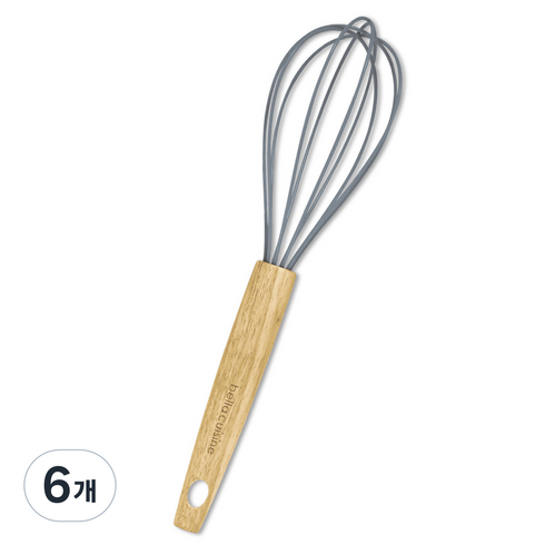 벨라쿠진 실리콘 키친툴 거품기, 혼합색상, 6개