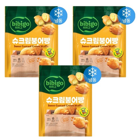 비비고 슈크림 붕어빵 (냉동), 300g, 3개