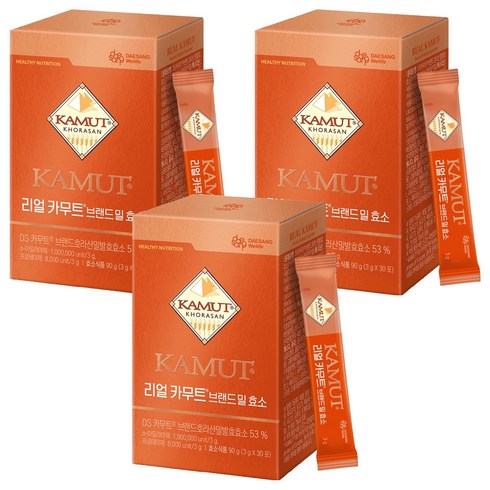 대상웰라이프 정품 리얼 카무트 브랜드 밀 효소 30p, 90g, 3개