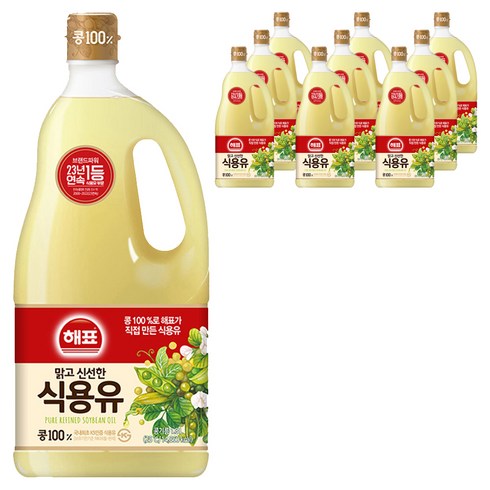 해표 콩기름 식용유, 1.8L, 10개