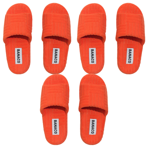 바나코 비비드 테리 룸 슬리퍼, Orange, 3개