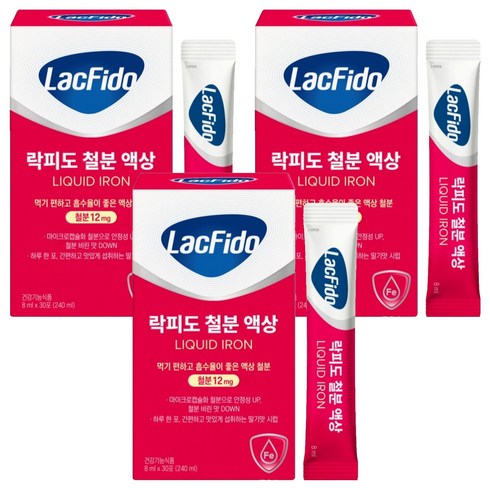 락피도 철분 액상 30포, 240ml, 3개