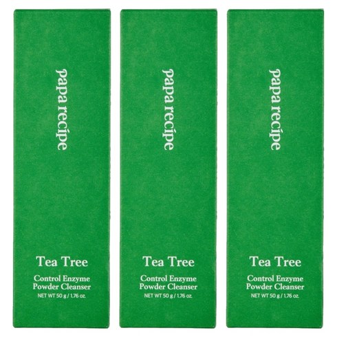 파파레서피 티트리 컨트롤 효소 파우더 클렌저, 50g, 3개