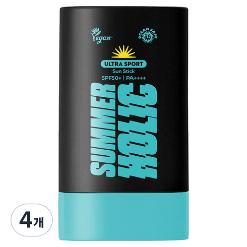 썸머홀릭 울트라 스포츠 선스틱 SPF50+ PA++++, 19g, 4개