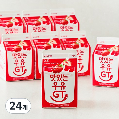 남양유업 맛있는우유GT 딸기, 300ml, 24개