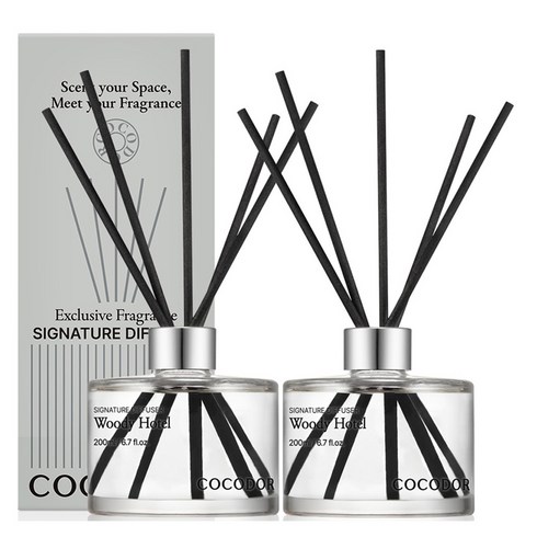 코코도르 시그니처 디퓨저, 우디호텔, 200ml, 2개