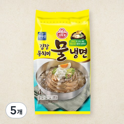 오뚜기 김장동치미 물냉면 4인용, 1.892kg, 5개