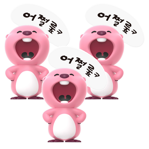 잔망루피 모니터 피규어, 3개