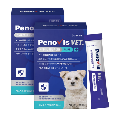 페노비스 강아지 벳 프리미엄 종합유산균 플러스, 30회분, 장건강/유산균, 2개