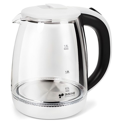 키친아트 쏘렐 글라스 무선 전기주전자, KIA-EK12(화이트)