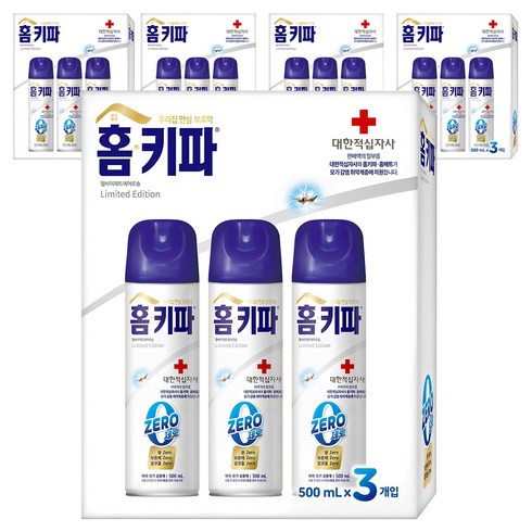 홈키파 대한적십자사 제로 에어졸 살충제 3p, 5세트, 1.5L