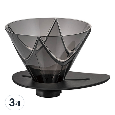 하리오 V60 1회 추출 MUGEN 드리퍼 VDMU-02-TB, 3개, 단품, 1ml