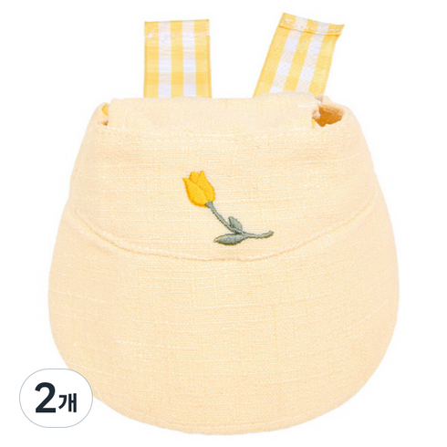 올치 반려동물 플라워 피크닉 캡 모자 SH6548, 옐로우, 2개