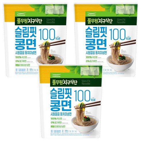 지구식단 100kcal 슬림핏콩면 시원깔끔 동치미냉면, 850g, 3개