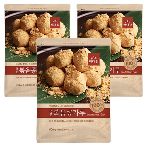 배대감 국산 볶음콩가루, 500g, 3개