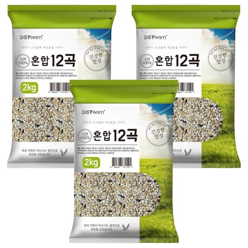 대구농산 건강한밥상 국산 혼합 12곡, 2kg, 3개