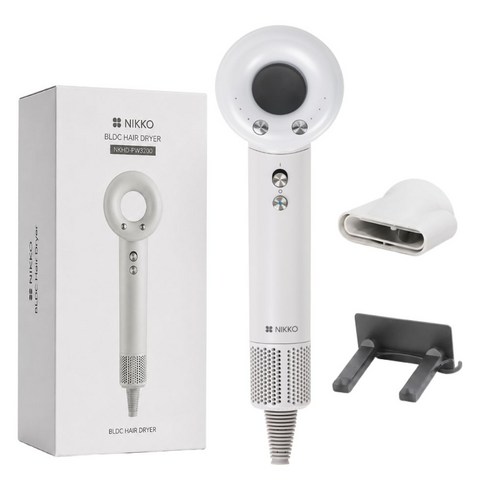 니코 가정 전문가용 고출력 항공모터 BLDC 헤어 드라이기 1500W, 화이트, NKHD-PW3200