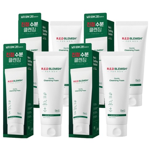 닥터지 레드 블레미쉬 포 맨 젠틀 클렌징 폼, 150ml, 4개