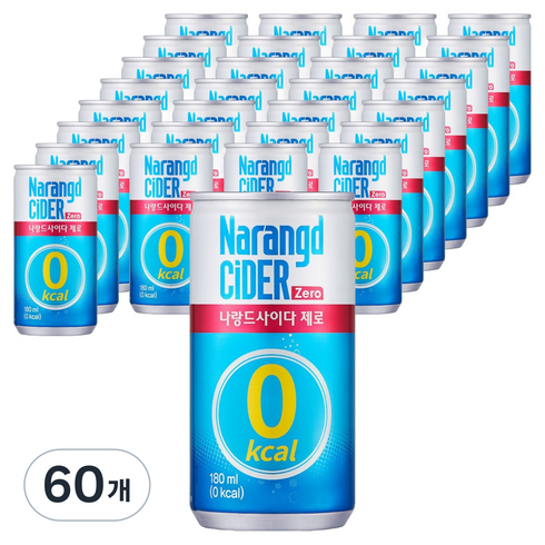 나랑드사이다 제로, 180ml, 60개