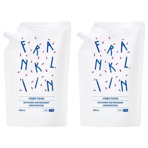 FRANKLIIN 유아용 주방세제 리필, 2개, 450ml