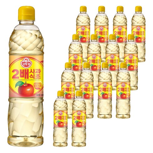 오뚜기 2배 사과식초, 900ml, 15개