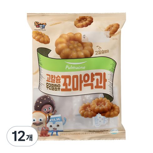 풀무원 우리밀함유 고칼슘 꼬마약과, 밀, 200g, 12개