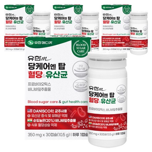 유한메디카 당케어 엔 탑 혈당 유산균 10.5g, 30정, 4개