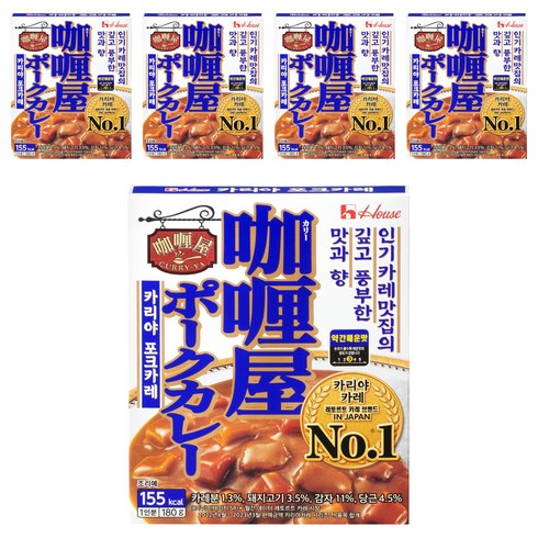 카리야 포크카레 약간 매운맛, 180g, 5개